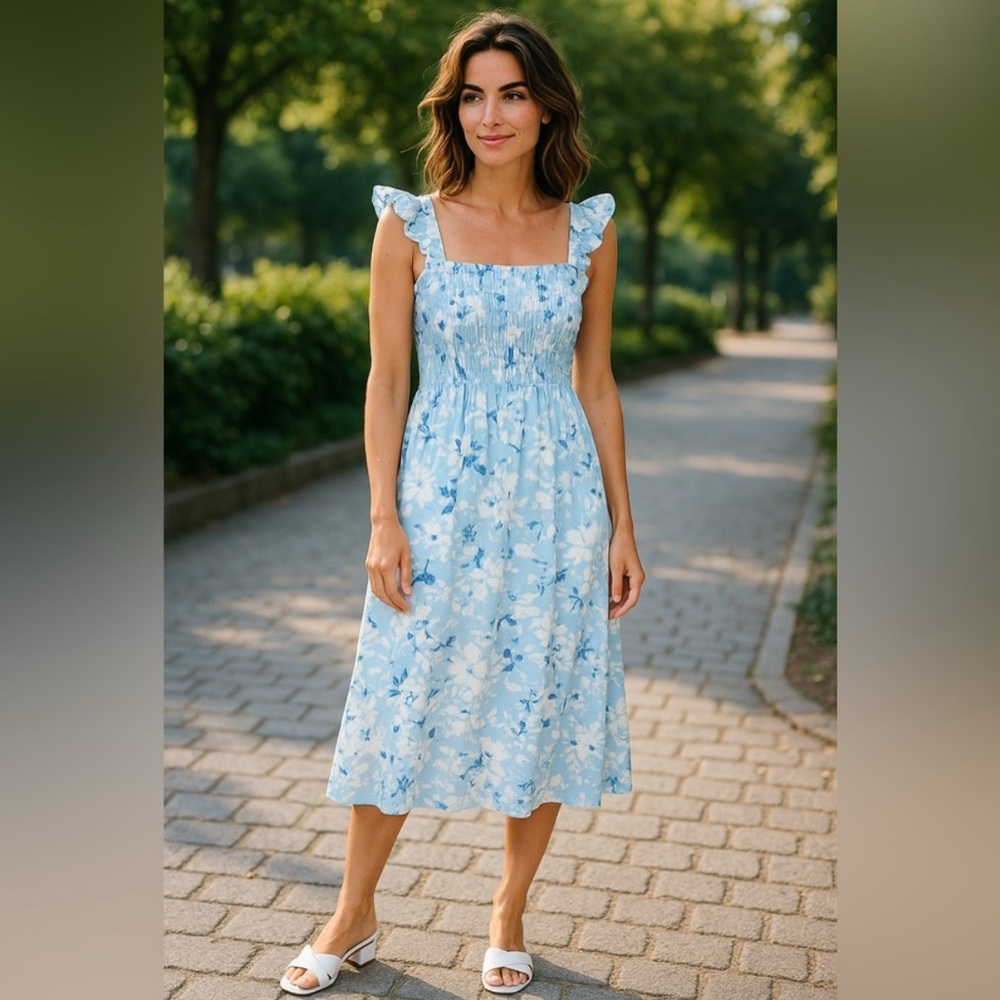 NWOT Francesca's Collections Floral Midi Dress